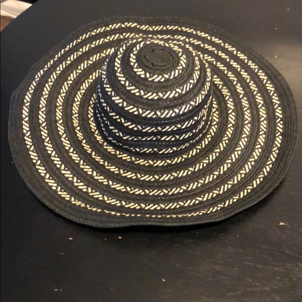 Striped floppy hat